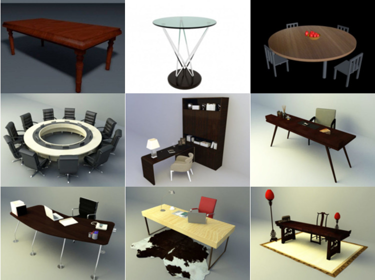 12 Cinema 4d Table 3D Models – Day 2020.10.14