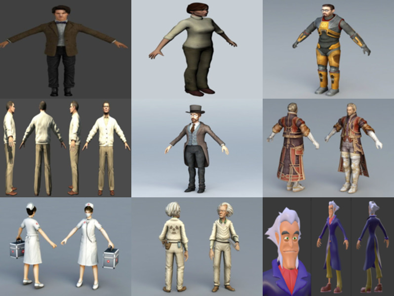 12 Doctor Free 3D Models Character - สัปดาห์ 2020-44