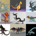 Sbírka 12 modelů draků zdarma - týden 3-2020