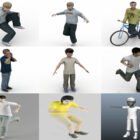 12 Lowpoly 3D-модели персонажей-мальчиков - неделя 2020-43 гг.