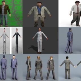 12 個のリアルなビジネスマンの無料 3D モデル – 2020-43 週
