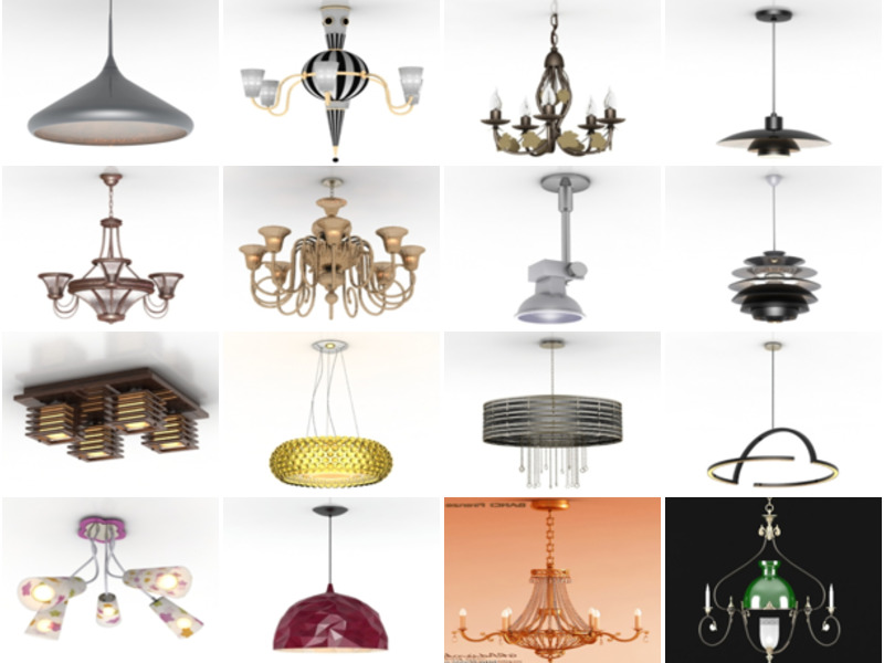 20 3ds Max Chandelier 3D Models – Day 16 Oct 2020