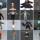 20 caratteri gratuiti OBJ Modelli 3D - Settimana 2020-41