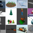 20 Lowpoly 無料版 Blender 3Dモデル– 2020-40週