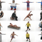 20 Lowpoly Man Character 3D-modellen – Week 2020-43