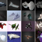 20 SF 宇宙船無料 Blender 3Dモデル– 2020-40週