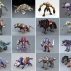 20 Wolf Game Character Gratis verzameling 3D-modellen