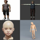 6 Realistiska Pojkaraktärsfria 3D-modeller