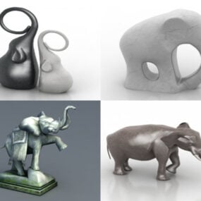 8 modèles 3D gratuits de figurines d'éléphant - Semaine 2020-43