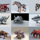 9种用于游戏设计的Dog Character Free 3D模型
