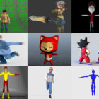 9キッドキャラクター無料3Dモデルコレクション