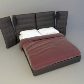 Elegantní designový 3D model postelového nábytku