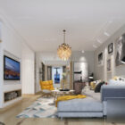 Interiör Scen Nordic Living Room Full Set