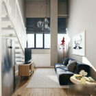Living Room With Sofa Nordic Style Interior Scene