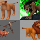 Colección de modelos 3D de personajes de Disney Lion King