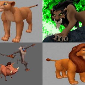 Bailiúchán Múnlaí 3D Carachtar Disney Lion King