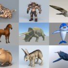 Top 10 dyr OBJ 3D-modeller - Uge 2020-42