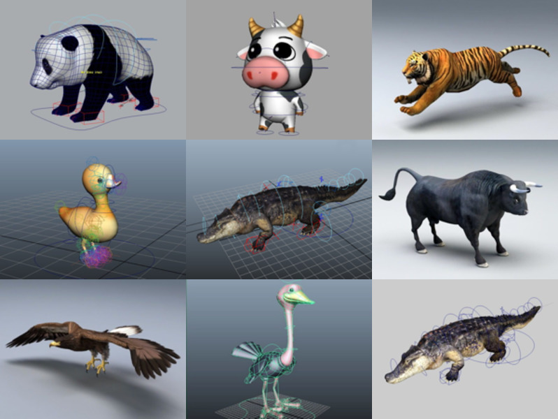 Top 10 Fbx Rigged Animal 3D Models – Day 25 Oct 2020