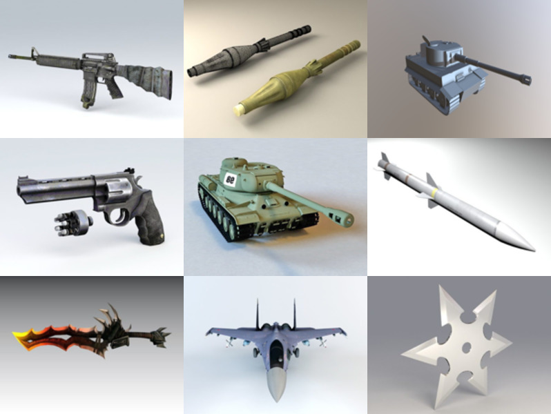 Top 10 Fbx Weapon 3D Models – Day 25 Oct 2020
