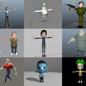 Кращі 10 Maya 3D-моделі мультфільму Man - День 23 жовтня 2020
