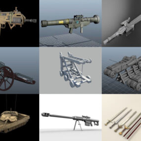 Кращі 10 Maya 3D-моделі зброї - день 23 жовтня 2020 року
