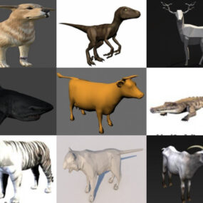 Top 10 Obj Lowpoly Modèles 3D animaux - Jour 21 oct.2020