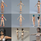 I migliori 12 personaggi di modelli 3D gratuiti per ragazze in bikini - Settimana 2020-43