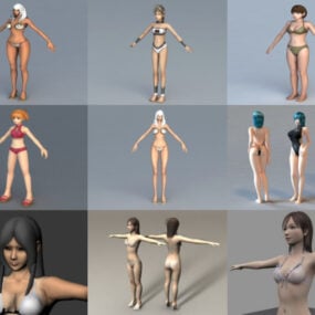Top 12 Bikini Girl Free 3D Models Characters - สัปดาห์ 2020-43