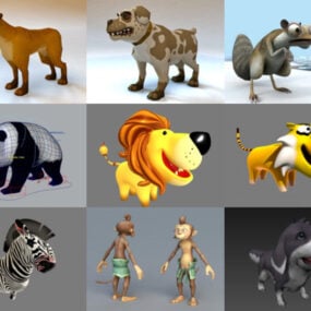 Кращі 12 Fbx 3D-моделі мультфільмів тварин - день 25 жовтня 2020 року