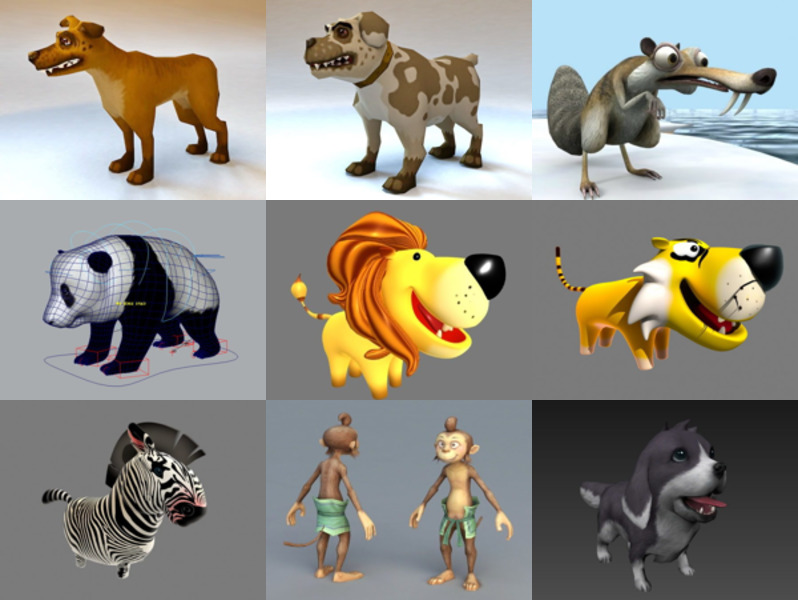 Top 12 Fbx Cartoon Animal 3D Models – Day 25 Oct 2020
