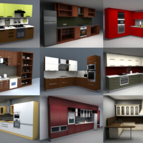 Кращі 12 Obj 3D-моделі кухонної шафи - День 21 жовтня 2020 р