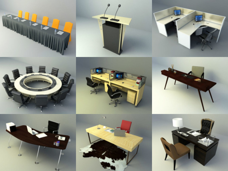 Top 12 Obj Office Furniture 3D Models – Day 21 Oct 2020