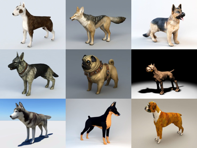 Top 9 Realistic Dog Free 3D Models – Week 2020-43