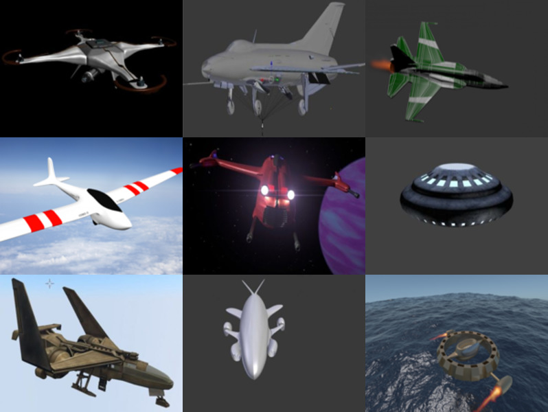 10 Blender Modele samolotów 3D – tydzień 2020-44