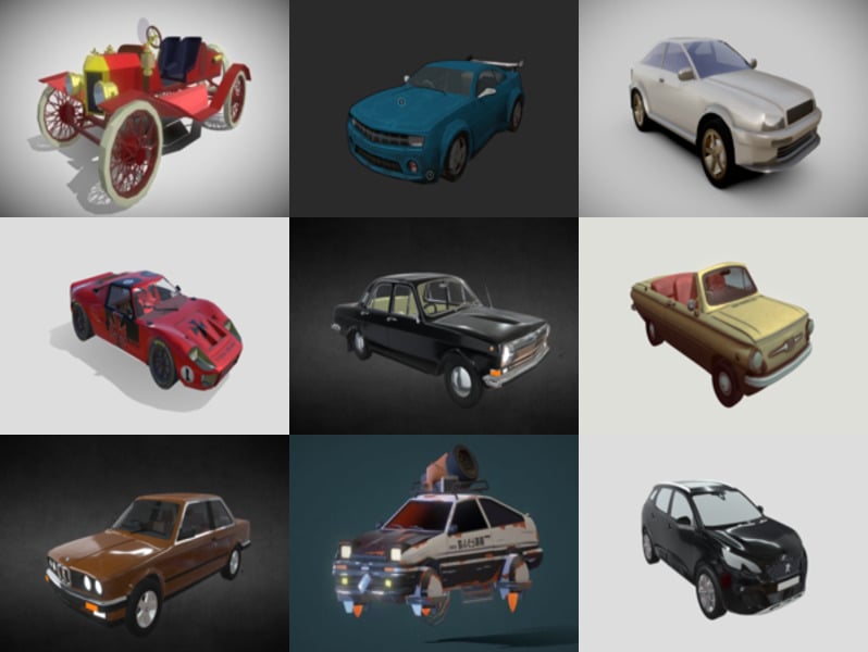 10 Blender Modele samochodów 3D - tydzień 2020-44