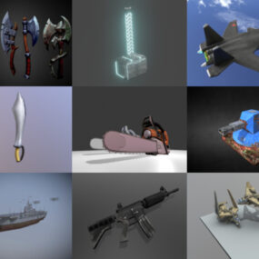 10 Blender Model 3D Senjata – Minggu 2020-44