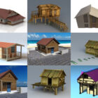10 منازل كابينة مجموعة نماذج ثلاثية الأبعاد مجانية