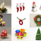 10 個のクリスマス デコレーション無料 3D モデル コレクション – 2020-46 週