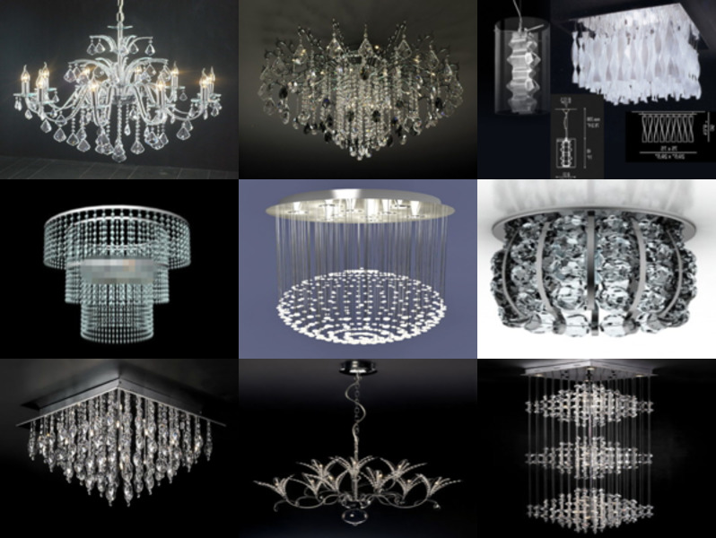 Bộ sưu tập 10 mô hình 3D miễn phí của đèn chùm pha lê - Tuần 2020-45