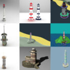 10 Deniz Feneri Ücretsiz 3D Model Koleksiyonu