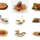 12 Breakfast Food Free 3D Models Collection