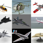 Verzameling van 12 realistische vliegtuigen gratis 3D-modellen – week 2020-46