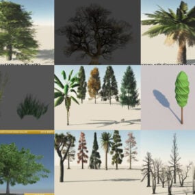 مجموعه مدل های سه بعدی رایگان 12 Tree Pack - هفته 3-2020