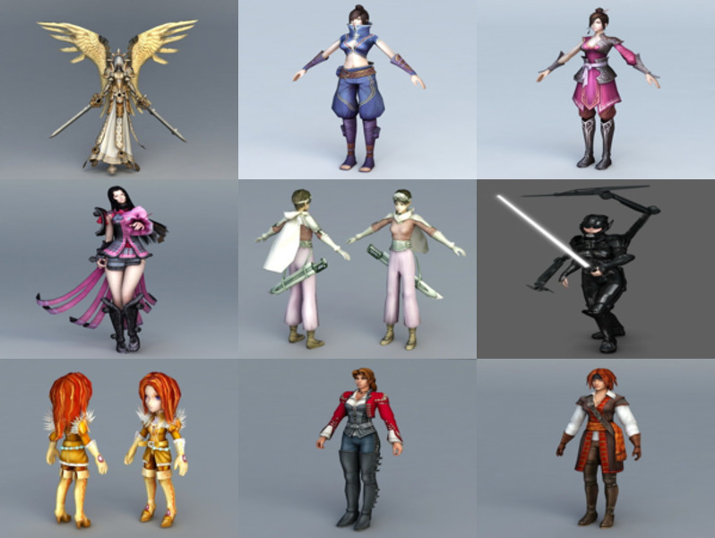 12女性戦士無料3Dモデルコレクション–2020-45週