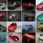 20 Kereta Terperinci Tinggi Blender Model 3D: Ferrari, Bugatti, Audi, Mercedes, Aston Martin, Dodge Challenger