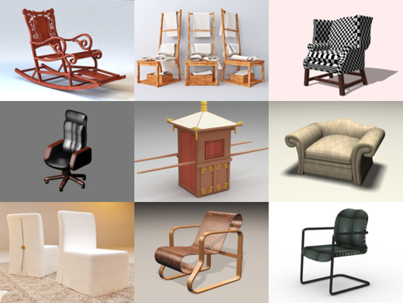 Top 12 stoelen gratis 3D-modellencollectie - week 2020-45