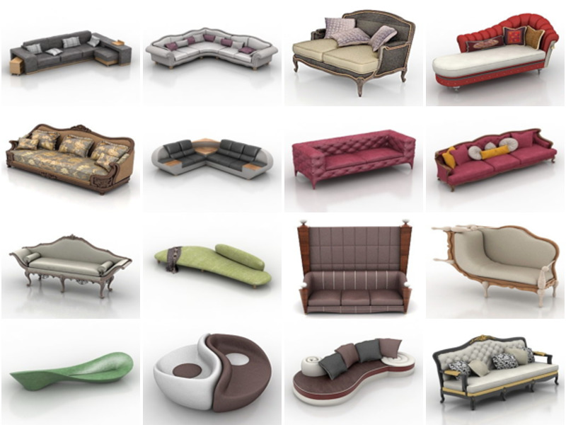 Kolekcja 20 najlepszych bezpłatnych modeli 3D sof – tydzień 2020–45