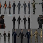 Скачать 10 реалистичных мужских персонажей 3ds Max 3D-модели: Рабочий, Босс, Солдат, Воин