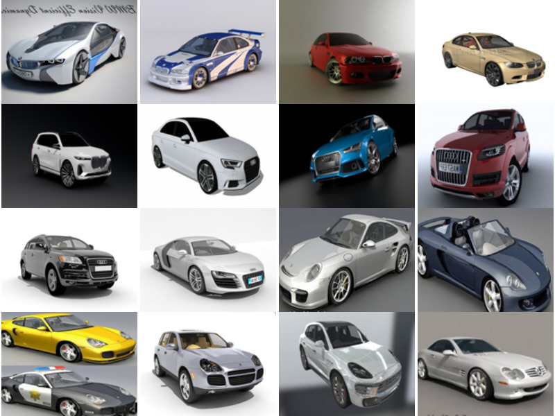 20 bestanden Beste realistische autovrije 3D-modellen 2021: BMW i8, M3 – Audi Q7, Q5 – Porsche 911, Cayenne, Macan – Mercedes SL500, G63