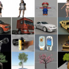 Top 20 Maya Gratis 3D-modeller 2020: karakter, kjøretøy, elektronisk, tre, bygning